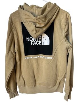 The North Face Women’s S Tan Hoodie with Black & White Back Logo NWT MINT